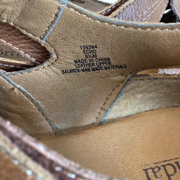 Bjorndal Echo Dark Tan Leather Women's Size 6 1/2 - Picture 9 of 12